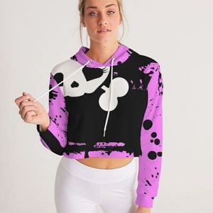 Women's cropped hoodie skully